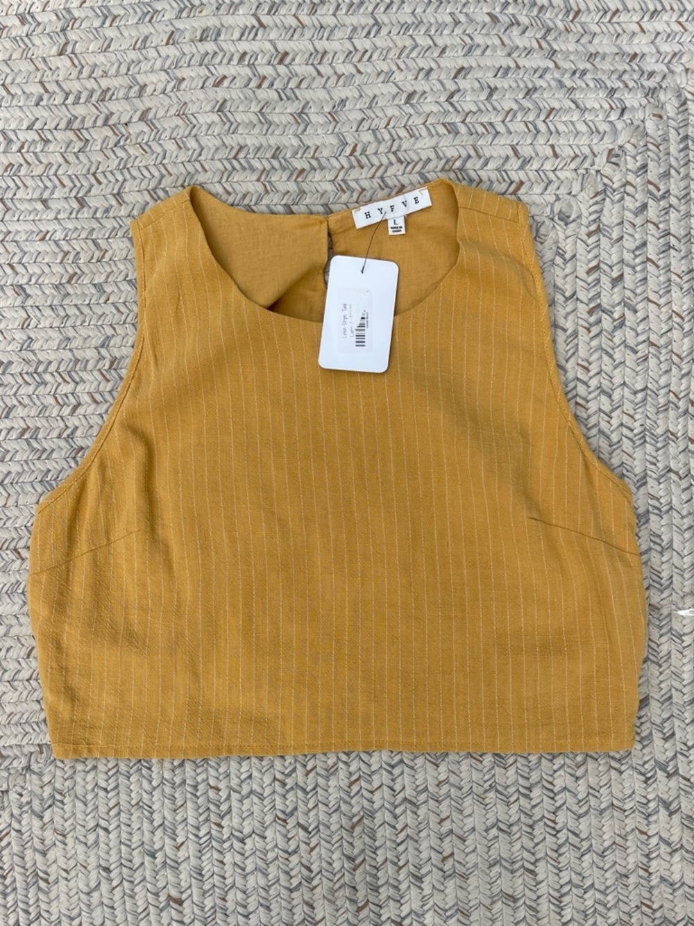 Natural Fibers Dream Crop Top | Minimalist Large | Cotton Linen | Cotton lining